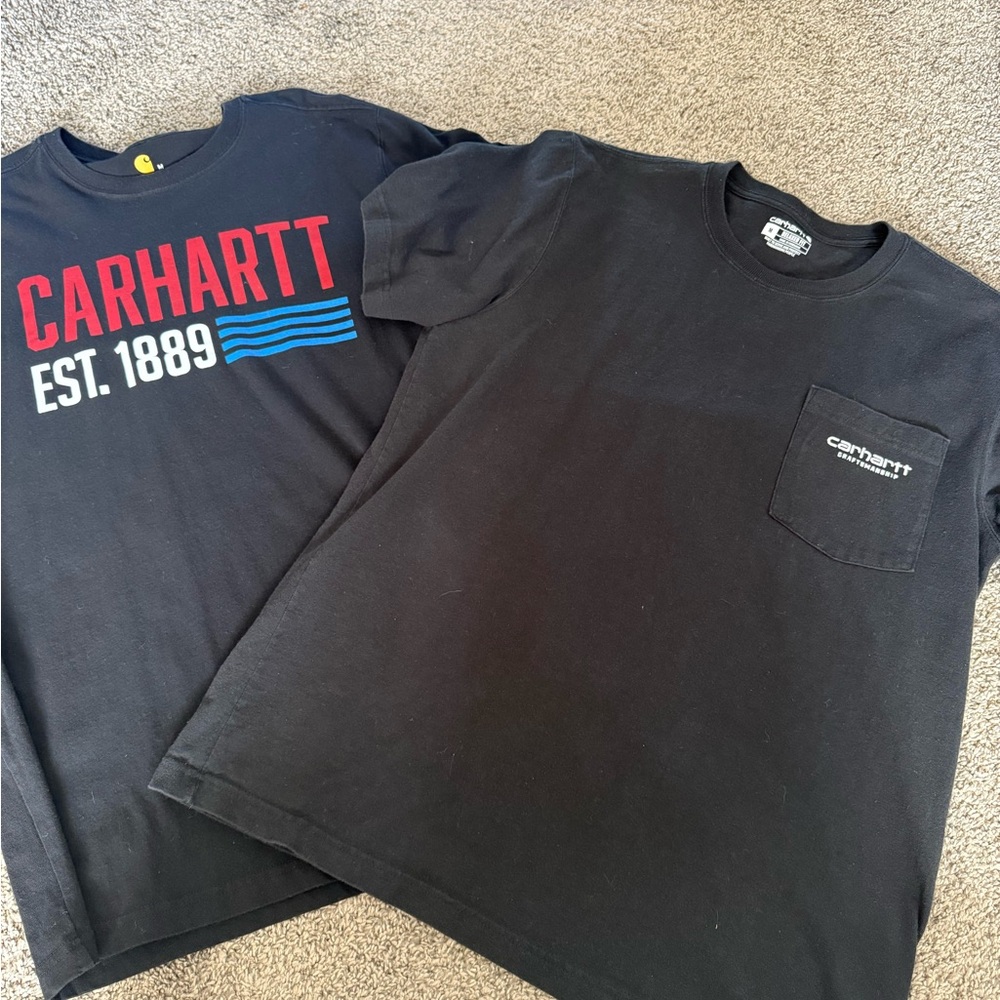 Carhartt Black and Red Graphic Tees